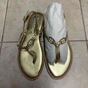 BCBG MAXAZRIA “ AUDRINA” Gold Sandals 6.5 M